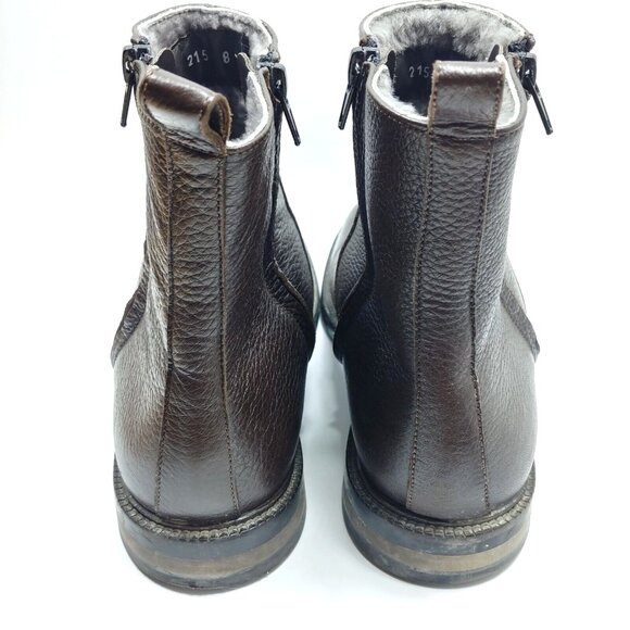 To Boot New York Adam Derrick Chelsea Boots Men US 8 Brown Leather Zipper Italy - Picture 7 of 9